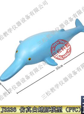 J3236高仿真白m鳍豚海豚模型幼儿儿童小学科学教学标本仪器