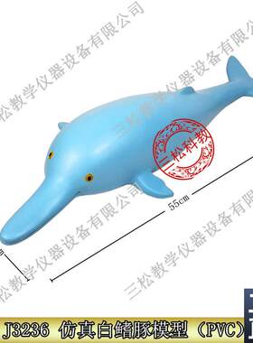 J3236高仿真白m鳍豚海豚模型幼儿儿童小学科学教学标本仪器