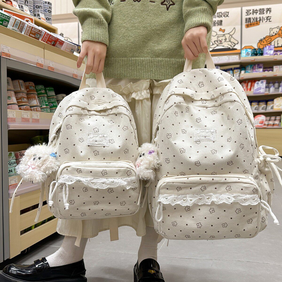新款背包女韩版ins文艺小清新双肩背包