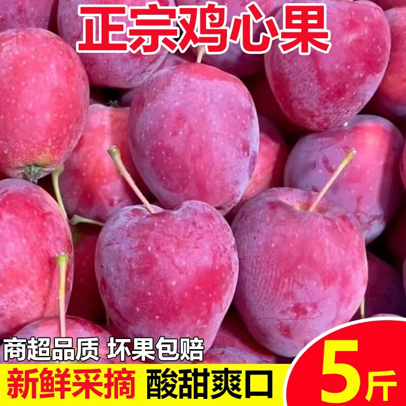 新疆鸡心果当季新鲜现摘现发脆甜苹果