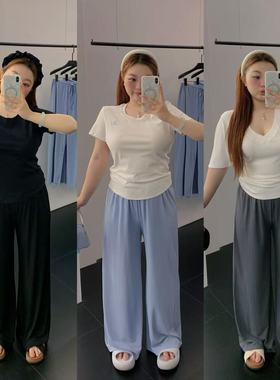 慧芝huizhi 25759凉凉裤 定制款 懒人宽松冰凉感休闲裤