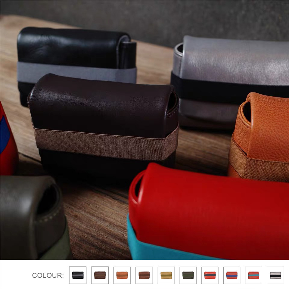 cam-in 意大利植鞣真皮牛皮相机收纳摄影包理光IIIGR3黑卡佳能7X3