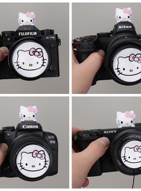 凯蒂猫相机镜头盖热靴适用M50佳能R50富士XT50尼康Z30索尼ZVE-10