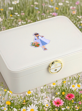 Sofis洛可可首饰盒精致高档2025年新款饰品盒带锁双层黄金送女友