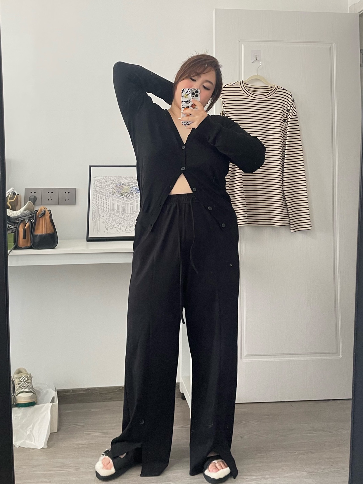 直筒拖地长裤休闲直筒