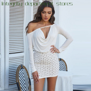 Back Deep Dres Short Netting Strapless Sexy