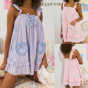 strapless mesh lace vest dress条纹印花爱心蝴蝶结方领 Sexy