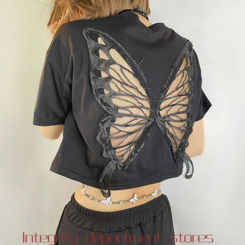 LaceButterflyShortT-shirtHollo