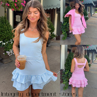 slim sexy fit satin 收 Long dress红色格纹性感辣妹经典 printed