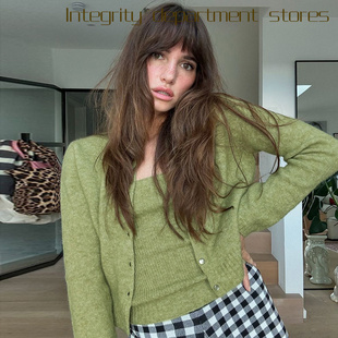 sheer 外套软 sexy 毛衣女开衫 针织衫 top秋季 out cut lace neck