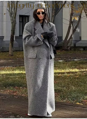 Casual coat, loose stand collar cotton jacket爆款风纽扣长款