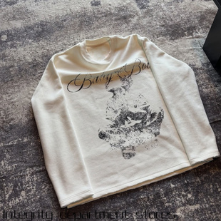 Loose Jacket秋季 Fit Sweatshirt 圆领套头印花哥 Fitted Casual