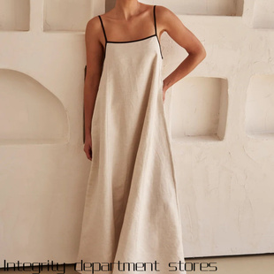 Dress撞色吊带大摆连衣裙年春夏新品 Lace Sexy Straps Split