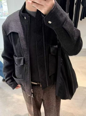 定织定染 日本小众自主Nullus25AW条纹羊毛套装 六袋夹克/褶皱裤