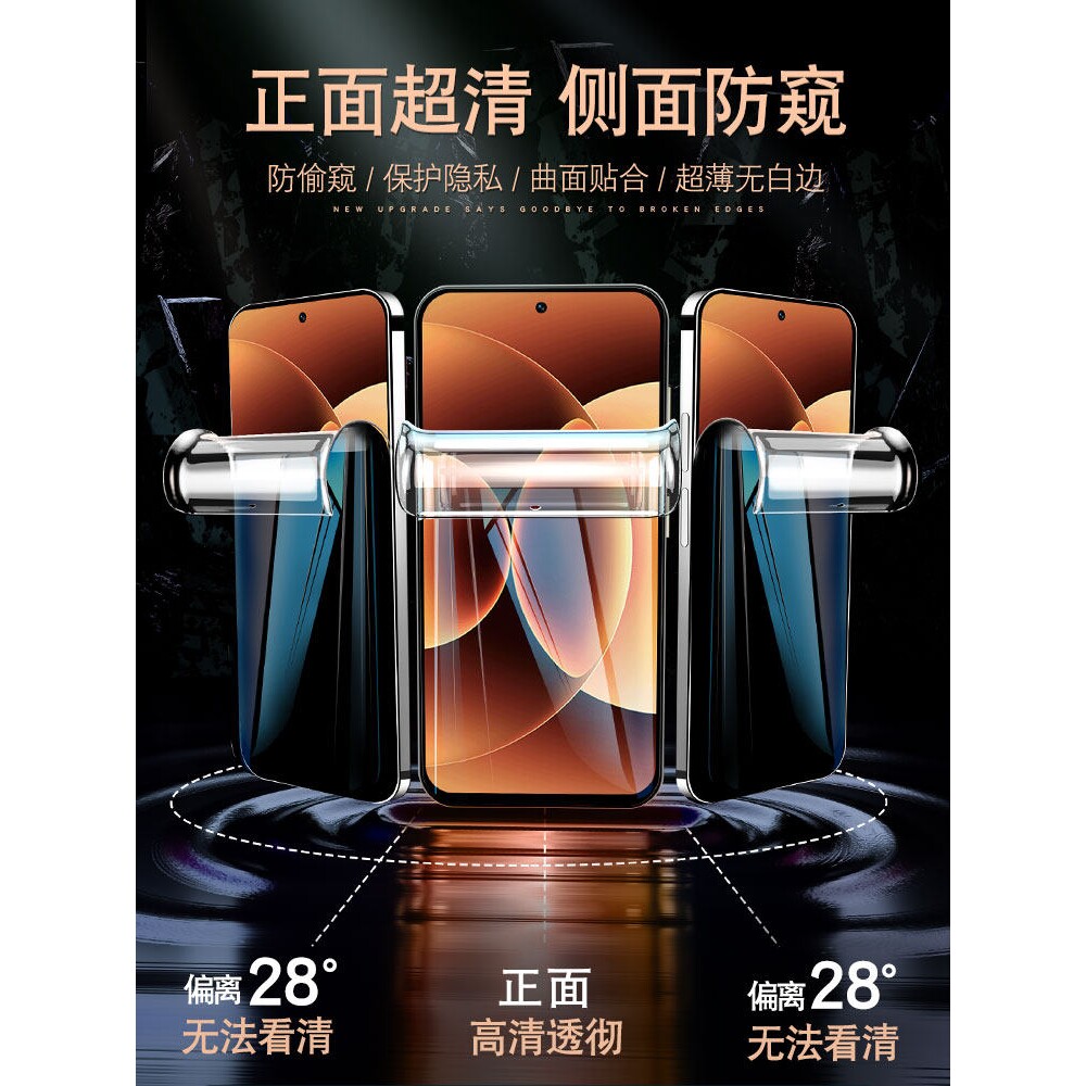 德国青果老黄适用小米17ProMax防窥手机膜15/14/13钢化膜11/10/9Pro红米K80ultra水凝redmik70防窥膜k60全屏