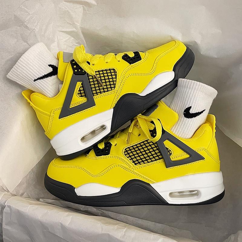 aj4鞋子男电母莆田运动鞋学生板鞋港味休闲男生百搭潮鞋ins风球鞋