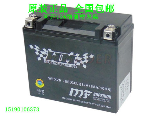 WM MOTOR蓄电池WTX20-BS(GEL)12V18AH/10HR免维护直流屏UPS电源