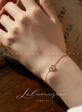 925银手链女可爱日系简约