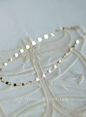 百搭简约极细纯银镀金轻奢手链