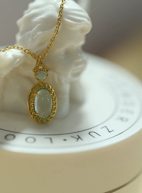 轻奢复古法式925纯银镀金锁骨链