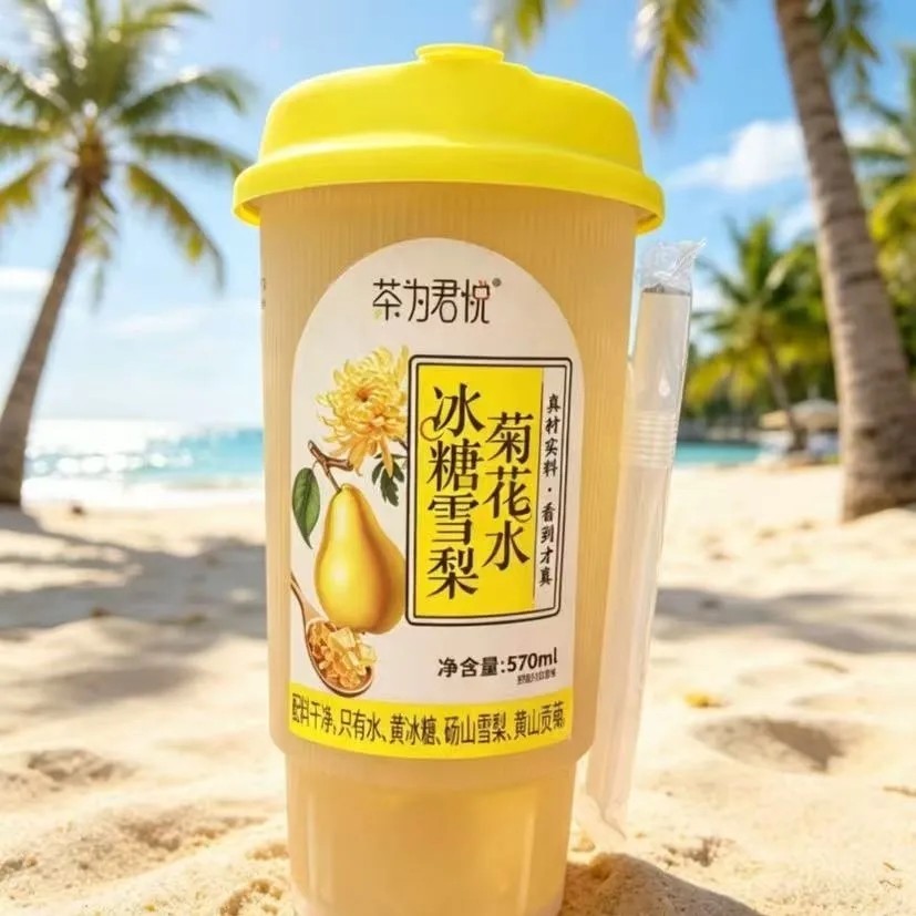 茶为君悦苹果黄芪五指毛桃柠檬甘蔗马蹄等5种口味风味饮料570ml