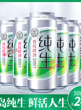 青岛啤酒纯生8度500ml*24听
