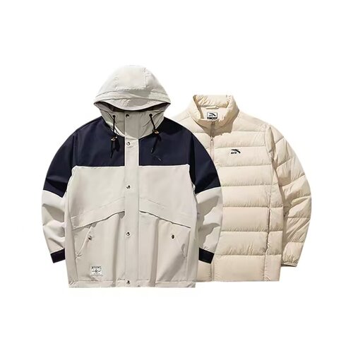 安踏羽绒服男士上衣2025年冬新款连帽两件套常规版羽绒152548614