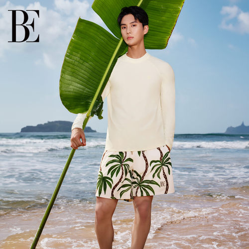 BE范德安男士防晒大码泳衣套装