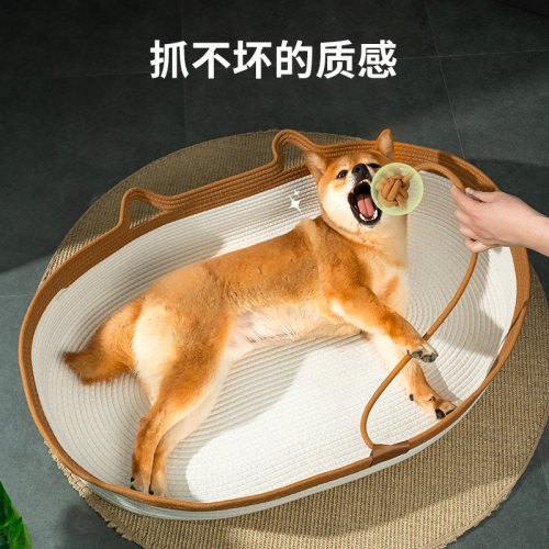 春夏清凉透气狗窝天然藤编耐抓