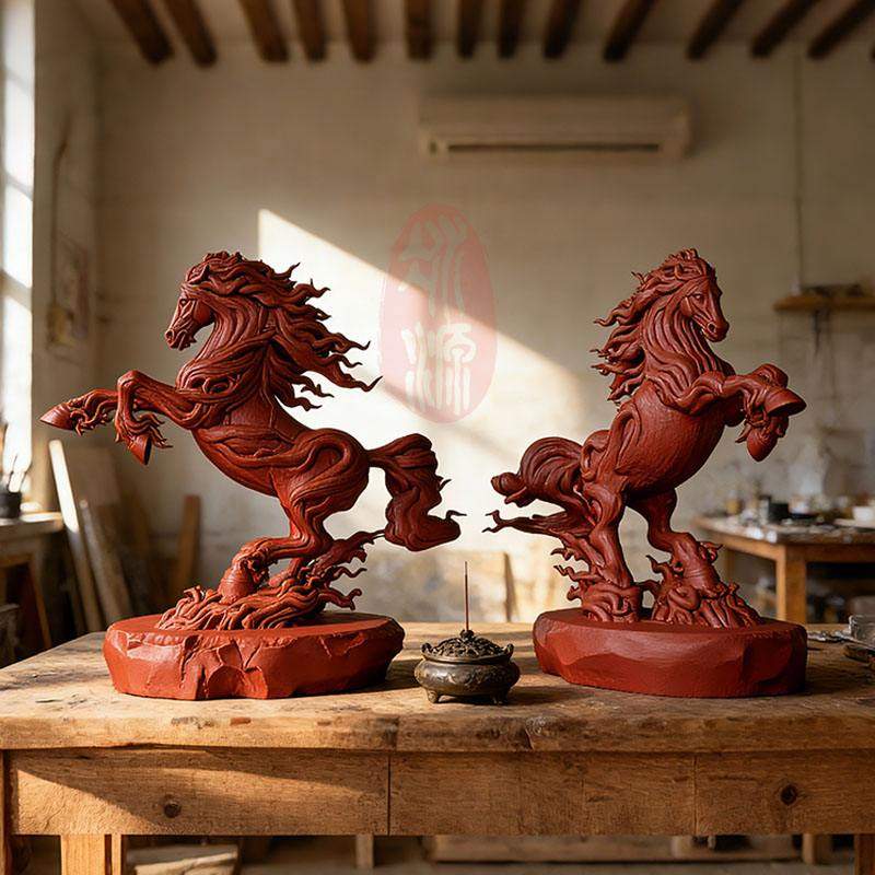 藤焰烈马摆件雕刻图礼品摆件木雕角色模型适配3D打印STL文件图纸