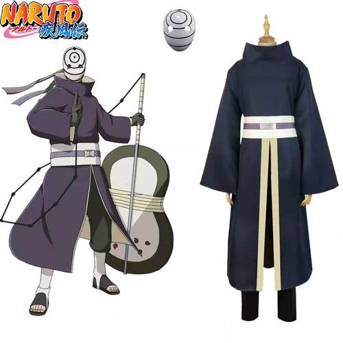 日系火影宇智波带土cos忍者面具佐助阿飞动漫cosplay套装带土团扇 - 封面