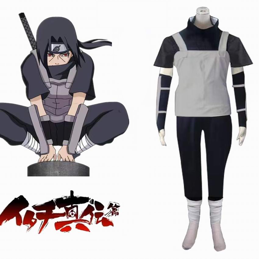 现货火影忍者疾风传卡卡西暗部宇智波鼬动漫Cosplay服/无假发佩刀