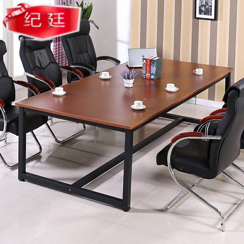 简约现代会议桌长桌子工作台长方形小型4/6人-10人简易公司办公桌|msdalam kategori Perniagaan/perabot pejabat, perabot pejabat, meja, meja persidangan - dari Buy2taobao.com untuk memberikan perkhidmatan ejen Taobao profesional membeli