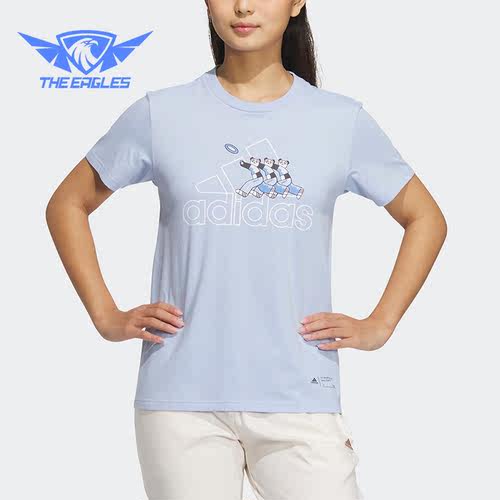 Adidas/阿迪达斯正品夏季新款女子运动印花休闲短袖IP3936