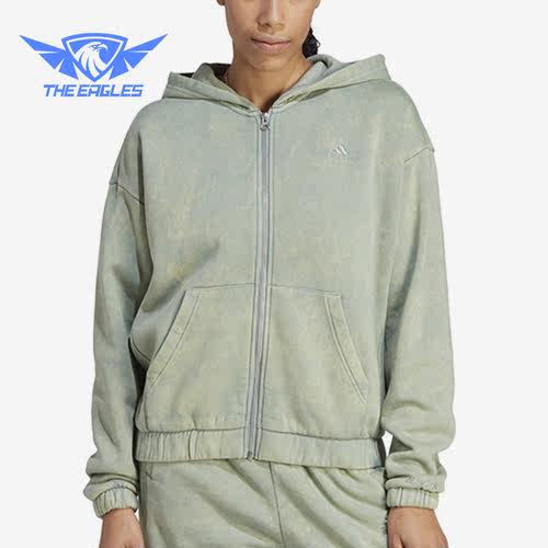 Adidas/阿迪达斯正品新款女士运动加绒保暖连帽外套IL3273