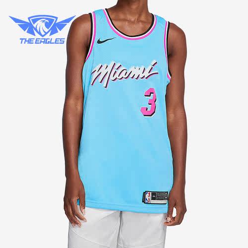 Nike/耐克正品韦德热火队3号男子透气篮球运动球衣AV4650-425