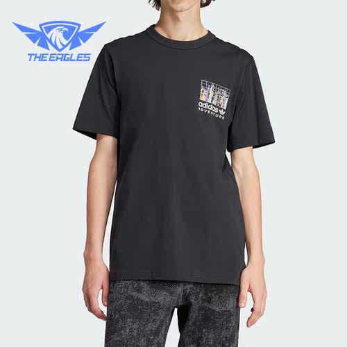 Adidas/阿迪达斯正品2023新款三叶草男子运动短袖T恤IL5171
