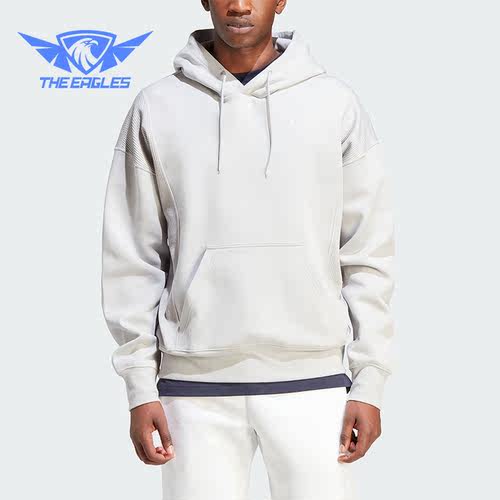 Adidas/阿迪达斯正品三叶草男士简约运动休闲连帽卫衣IL5184