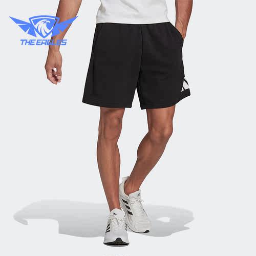 Adidas/阿迪达斯正品夏季新款毛圈布休闲男子运动短裤HC3477