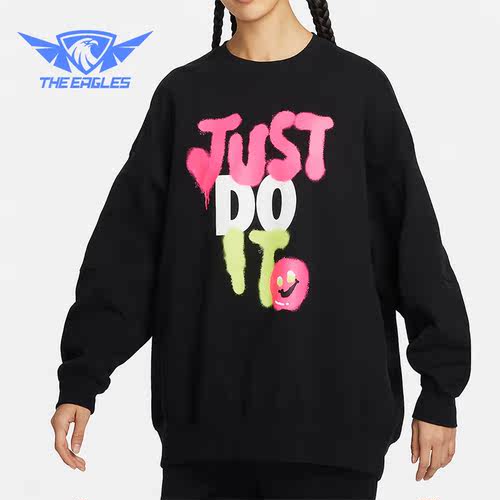 Nike/耐克正品Sportswear女士印花休闲运动卫衣HJ1504-010