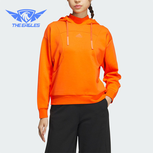 Adidas/阿迪达斯正品春季女士抽绳连帽休闲运动卫衣JH5056