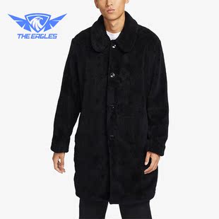 新款 2023冬季 男子珊瑚绒保暖翻领休闲外套FB7120 耐克正品 Nike