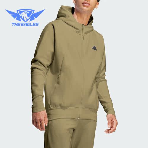 Adidas/阿迪达斯正品秋季新款男子针织运动连帽外套IN5090