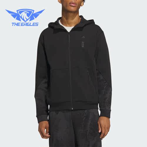 Adidas/阿迪达斯正品新款男子印花拼接连帽休闲外套IP4942