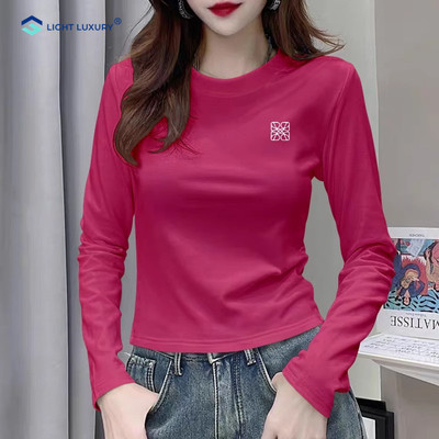 长袖T恤女春秋季修身显瘦上衣