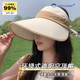大帽檐防晒帽女夏季 防紫外线UPF50 冰丝遮阳帽空顶大头围鸭舌帽