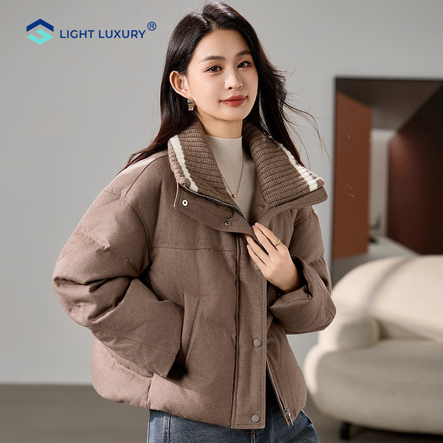 「明星同款」女士羽绒服冬季小个子短款洋气高端保暖白鸭绒外套