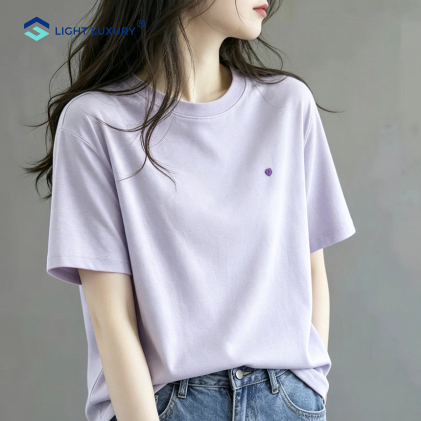 软糯简约短袖T恤女宽松显瘦遮肉