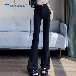 阔腿锻炼瑜伽运动裤 高腰提臀收腹打底裤 女2025春秋新款 微喇鲨鱼裤