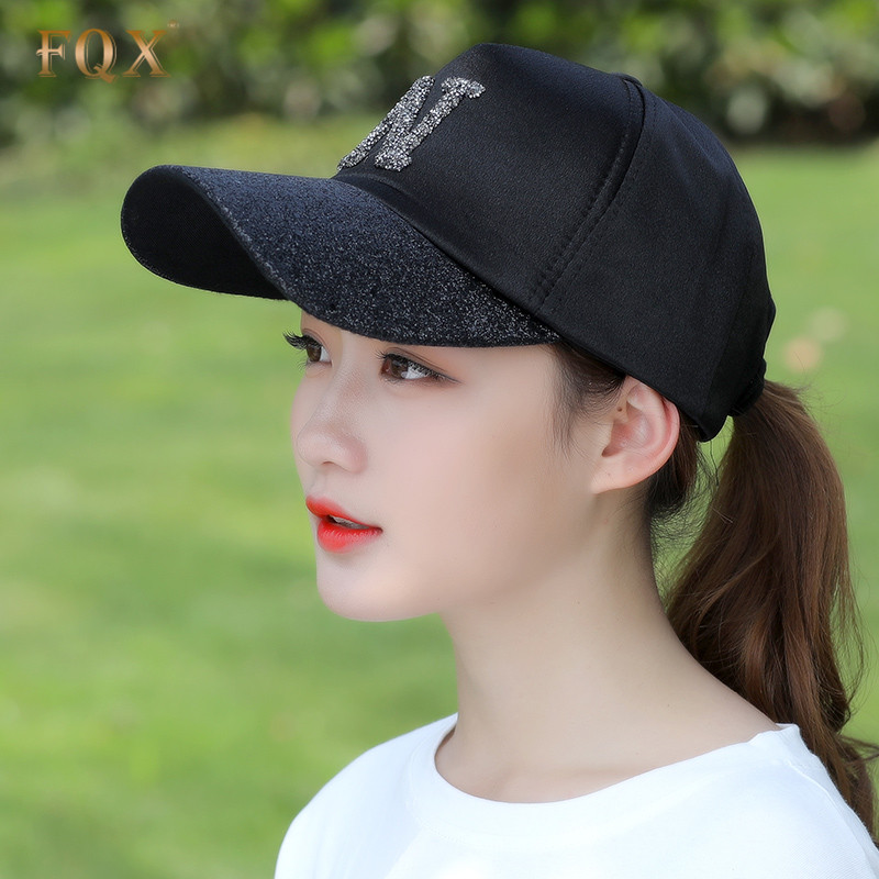 FQX 帽?#20248;?#22799;季黑休闲潮人韩版棒球帽出游百搭遮阳防晒百搭鸭舌帽